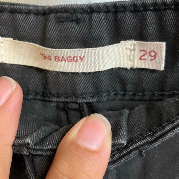 Levi’s charcoal wash cargo “94’ baggy” jeans 90’s inspired grunge size 29 #712 - Picture 9 of 9